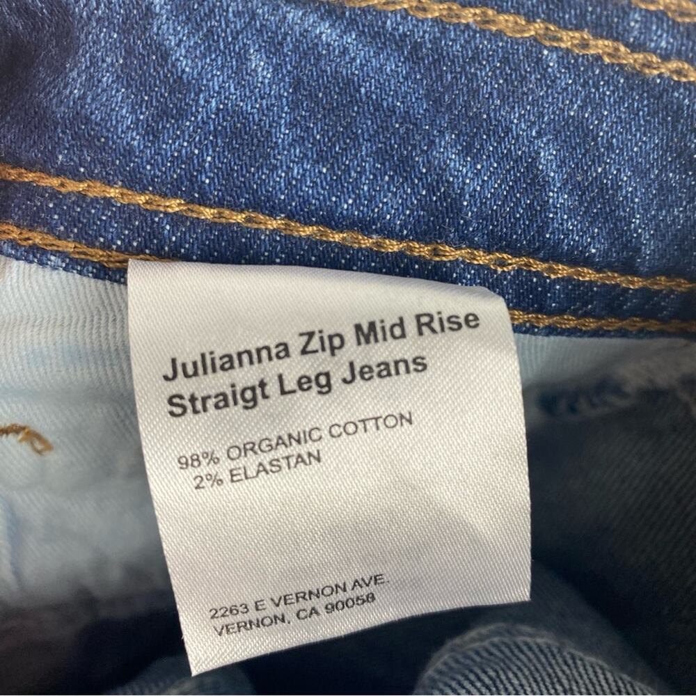 Reformation Julianna Y2K Blue Zip Front Straight Leg Jeans Women’s Size 23 - Picture 7 of 10